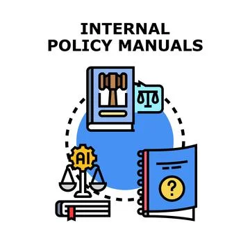 Internal policy manuals regulating corporate decisions and ai ethics Stock Illustration