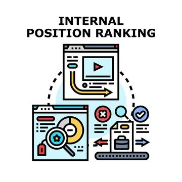 Internal position ranking concept for digital strategy Stock Illustration