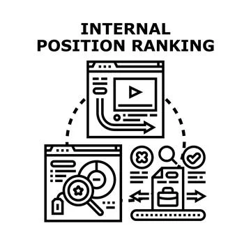 Internal position ranking concept for digital strategy Stock Illustration