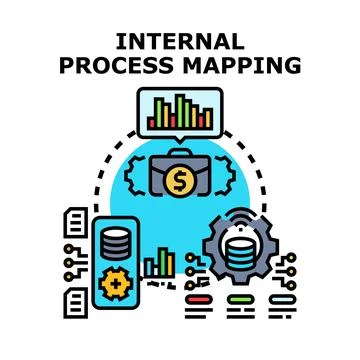 Internal process mapping for business analytics and optimization Stock Illustration