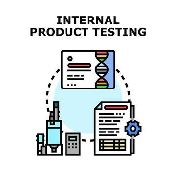 Internal product testing and quality control process Stock Illustration