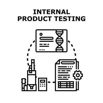 Internal product testing and quality control process Stock Illustration