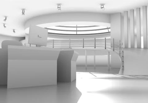 Internal public building Stock Illustration