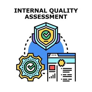 Internal quality assessment process evaluating system performance Stock Illustration