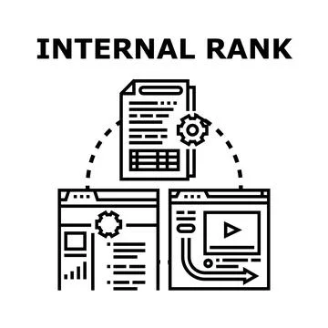 Internal rank optimizing website content and user flow Illustrazione stock