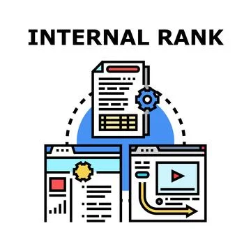 Internal rank optimizing website content and user flow Stock Illustration