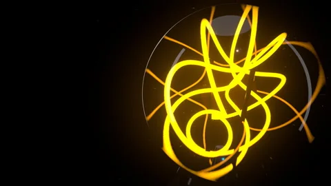 Internal Reveal and Pull Back from Light Bulb Energy Source, 4K Stock-Footage 337229009