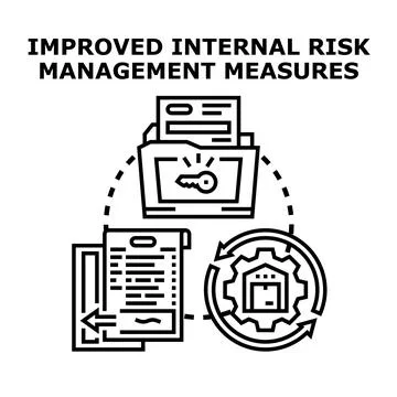 Internal risk management improving compliance and security measures Stockillustratie