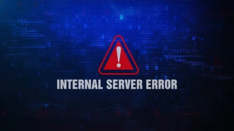 Internal Server Error Alert Warning Error Message Blinking on Screen . Stock Footage 98447975