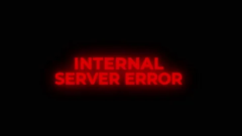 Internal Server Error Red Warning Error Alert Computer Virus alert Hacking Stock Footage 219070368