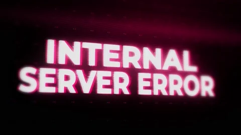 Internal Server Error Warning Alert Error Message flashing on Screen, Computer Stock Footage 219100051