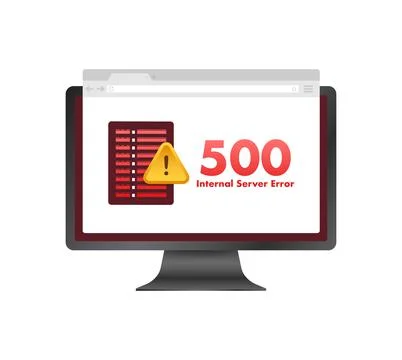 Internal Server Error. Website Error 500. Vector stock illustration. 스톡 일러스트