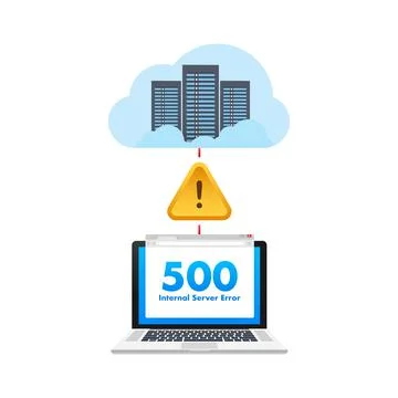 Internal Server Error. Website Error 500. Vector stock illustration. Stock Illustration