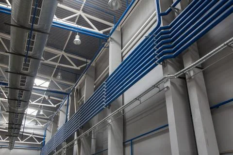 Internal space of the waste sorting plant. Photos
