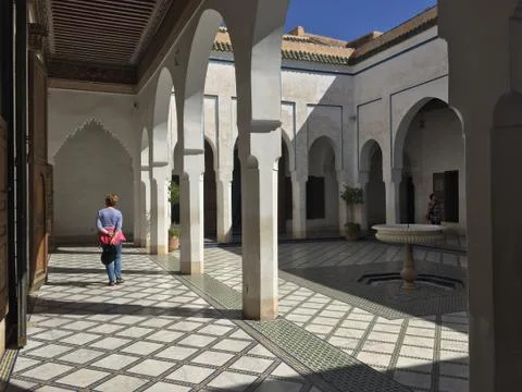 Internal square in Marrakesh Stock Photos