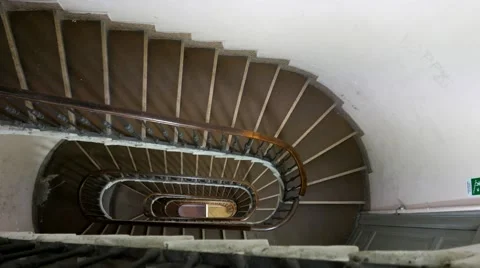 Internal stairs old building Stock Footage 62835545