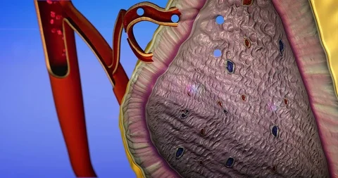 Internal structure of adrenal gland Vidéo 100377406