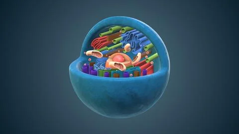 Internal structure of an animal cell Illustration
