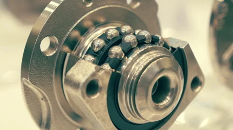 The internal structure of the bearing. Removed part of the outer ring Video stock 57542755