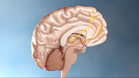 Internal structure of the brain neuron system Illustrazione stock
