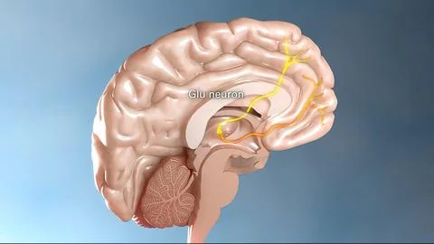 Internal structure of the brain neuron system Illustrazione stock