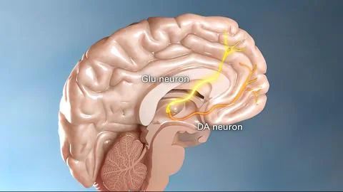 Internal structure of the brain neuron system Stock Illustration