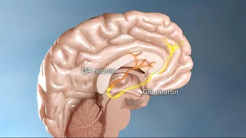 Internal structure of the brain neuron system Illustrazione stock