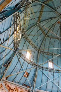 The internal structure of dome in old tower. Stock Photos