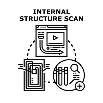 Internal structure scanning and diagnostic analysis concept Stock Illustration