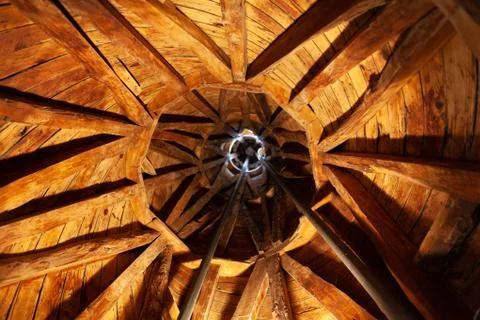 Internal Structure of a Tower of Casa Botines, Leon, Spain Stock Photos