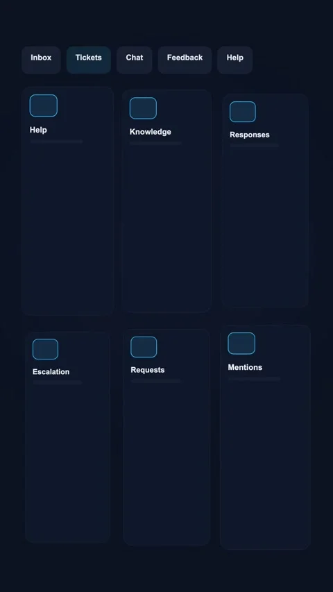 Internal Team Chat Generic SaaS Interface Vertical Animation Stock Footage 345154245