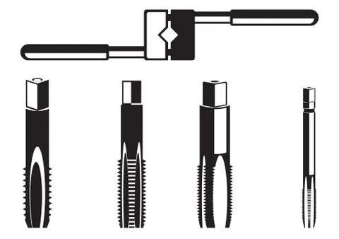 Internal threading tool Stock Illustration