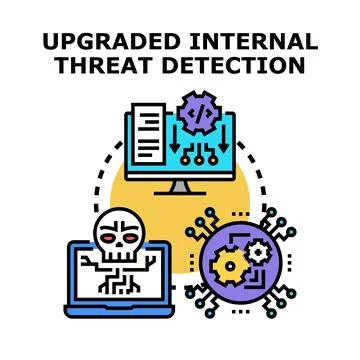 Internal threat detection upgrading system cyber security Stock Illustration