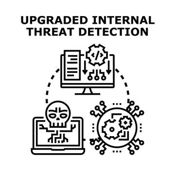 Internal threat detection upgrading system cyber security Stock Illustration