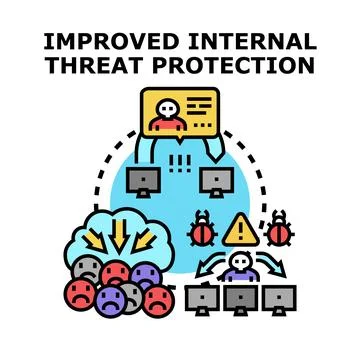 Internal threat protection improving data security system Stock Illustration