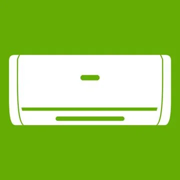 Internal unit air conditioner icon green Illustrazione stock