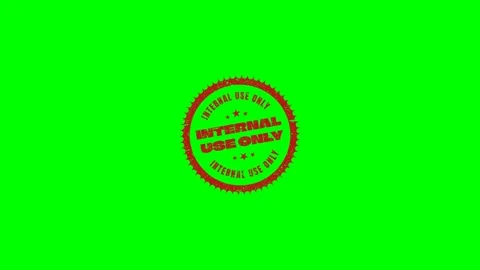 Internal Use Only Rubber Stamp Green Screen Stock Footage 320276344