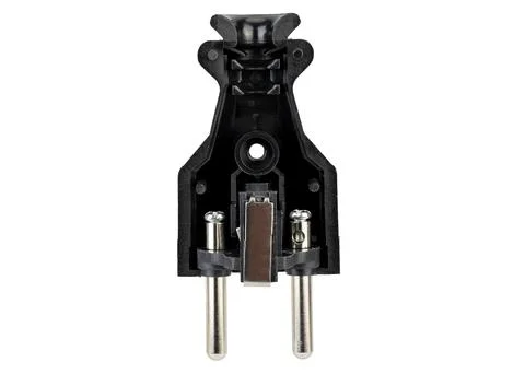 Internal View of Black Electrical Plug 스톡 사진