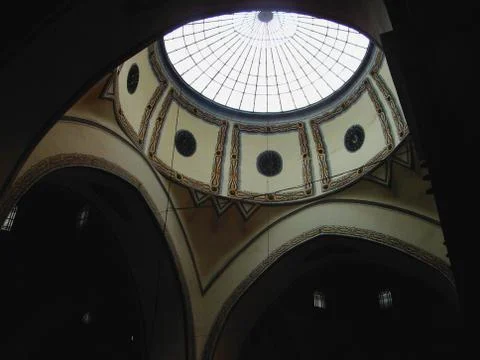 Internal View of a Dome of a Mosque &amp; Islamic Architecture Foto stock