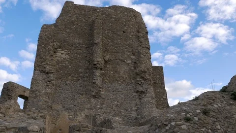 Internal view Medieval Castle of squillace - Italy Stock Footage 97377694