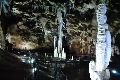 Internal view of S.Barbara cave Foto stock
