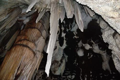 Internal view of S.Barbara cave Stock Photos