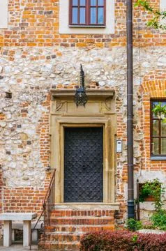 Internal yard on a medieval castle Stock-Fotos