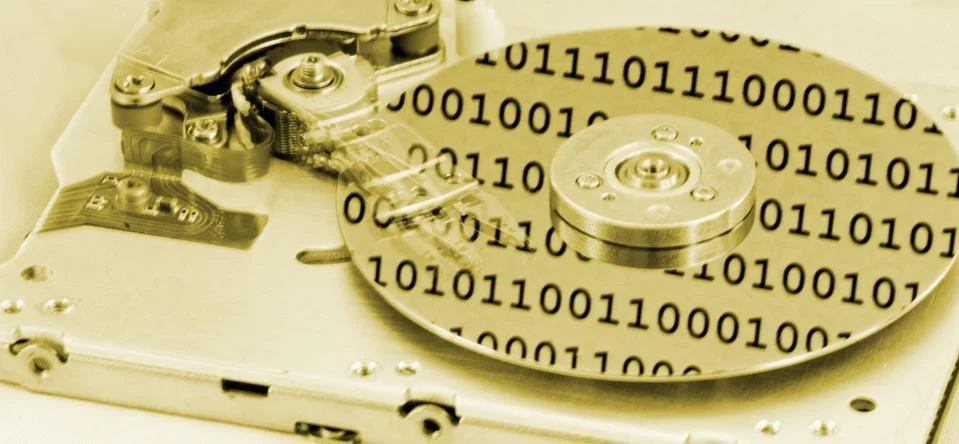 Internals of a computer harddrive Foto stock