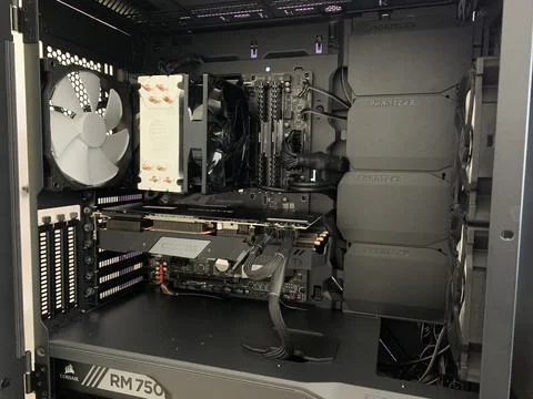 Internals of a gaming PC Stock Photos