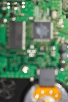 Internals of SATA hard disk drive Stock Photos