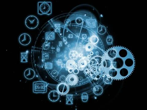 Internals of time Stock Illustration