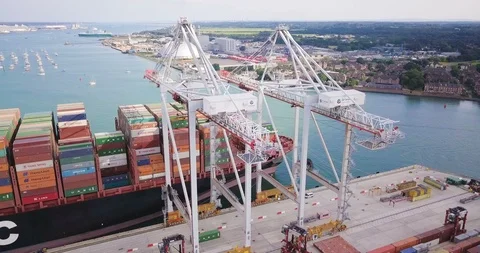 Internatiioinal export shipping port Stock Footage 89782163