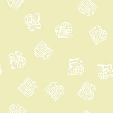 International admission line seamless pattern Stockillustratie