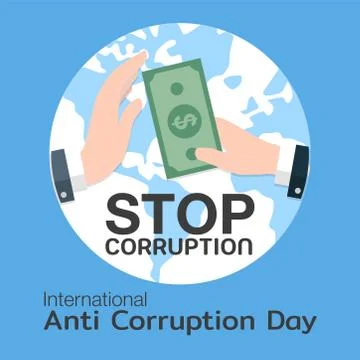 International Anti-Corruption Day  - vector Illustration Stock Illustration